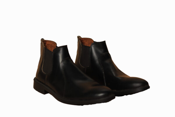 Black Leather Chelsea Boots